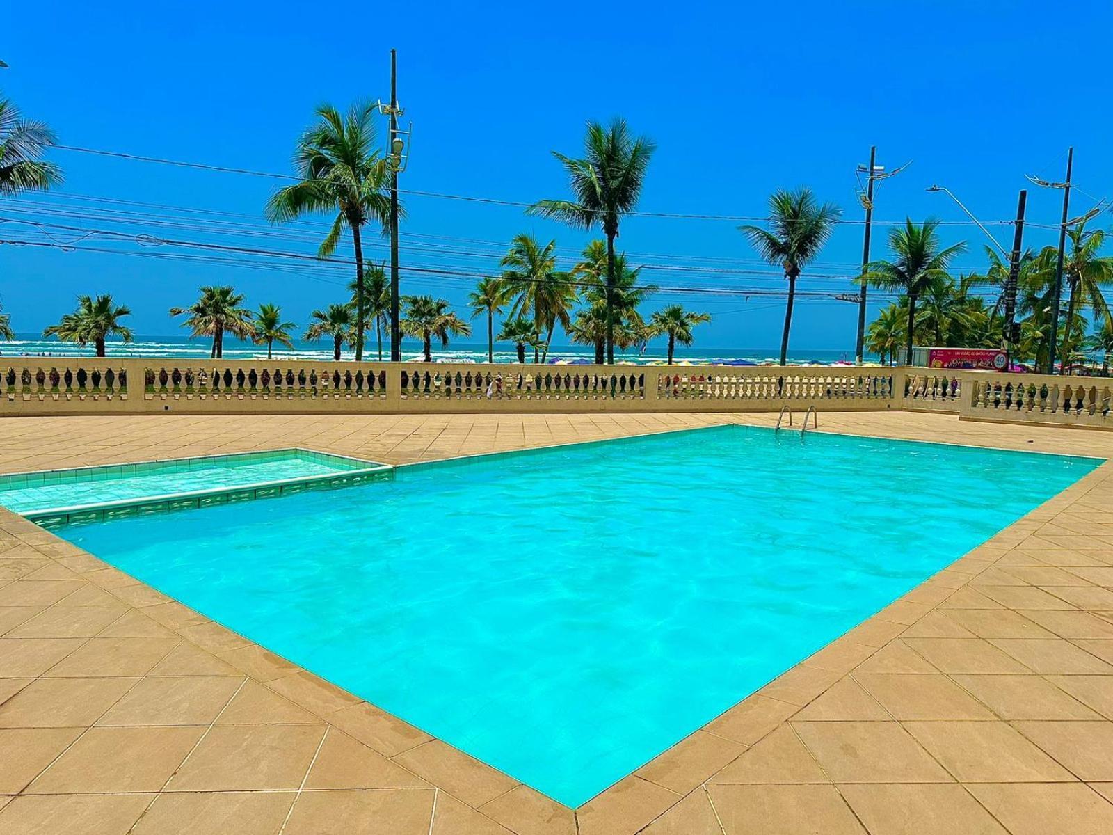 Apartamento Frente Ao Mar Com Varanda E Piscina Praia Grande Dış mekan fotoğraf